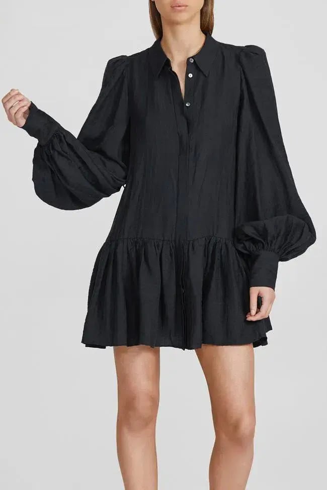 Acler Sherwood Mini Dress Black Size 10 photo 4