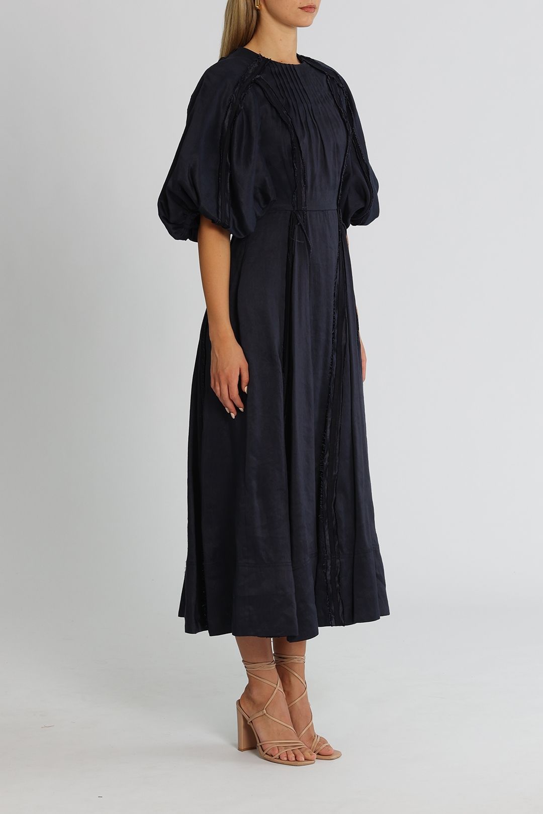 Revitalise Puff Sleeve Dress - Ink photo 2