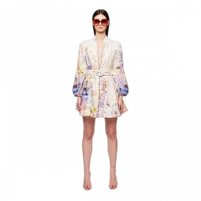 Zimmermann Rhythmic Buttoned Mini Dress Citrus Garden AU12 (22:03) photo 3