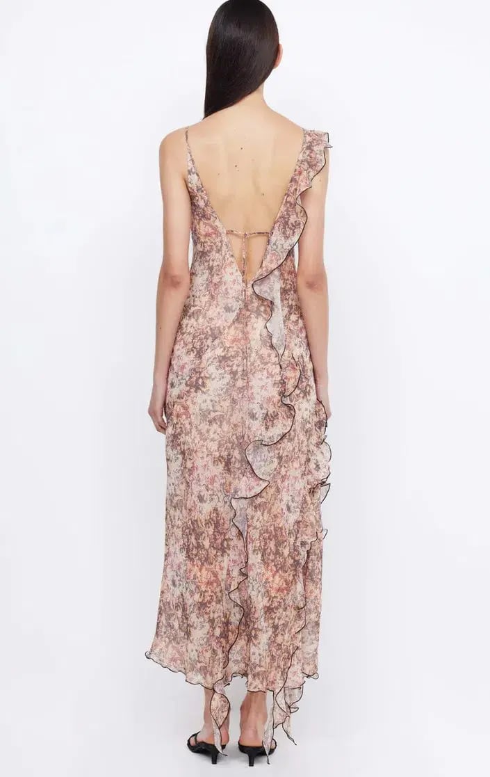 Bec & Bridge Courtney Frill Maxi Dress Versailles Floral Size 10 photo 3