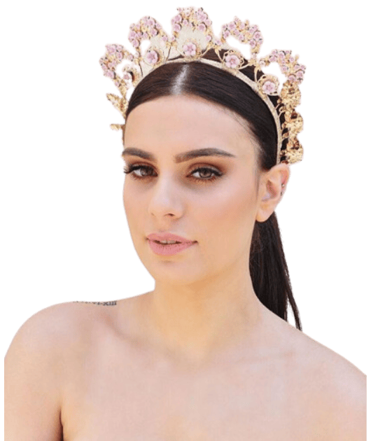 Ashlee Lauren Pink Poppy Crown photo 4