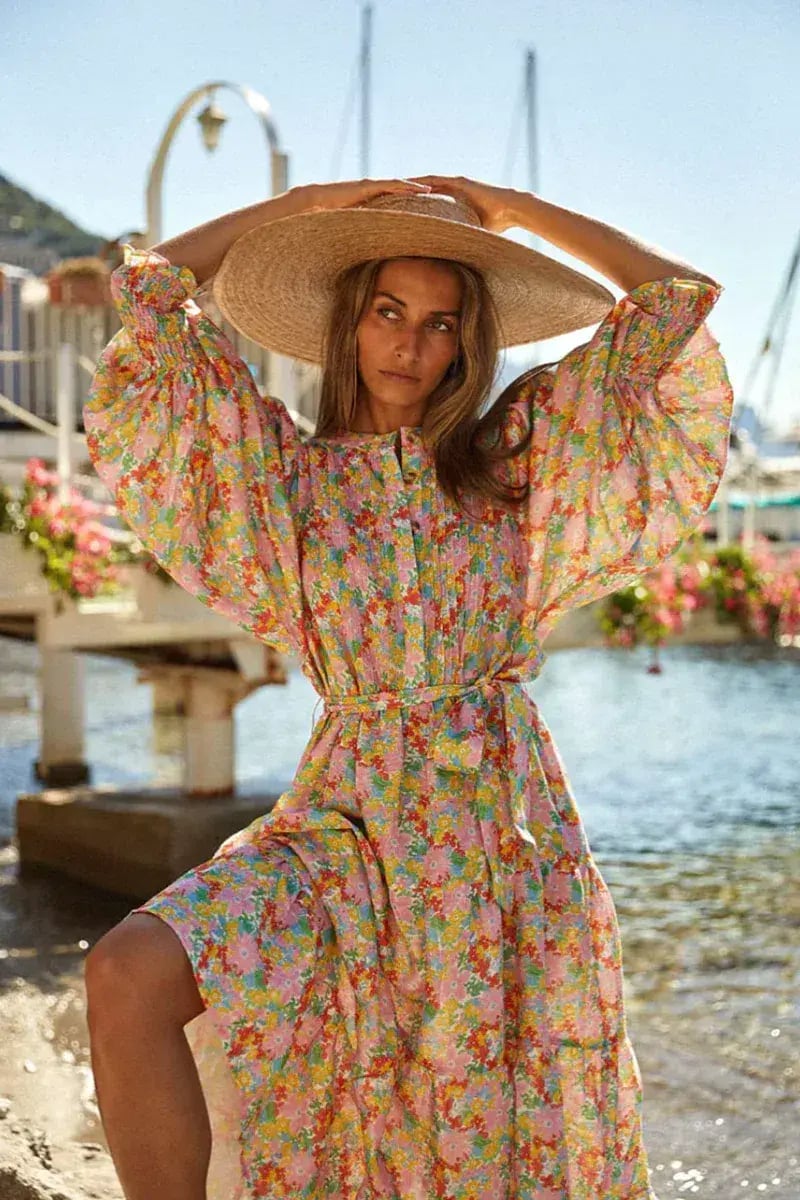 La Bohème Girls Frida Maxi Dress in Palermo Floral One Size photo 2