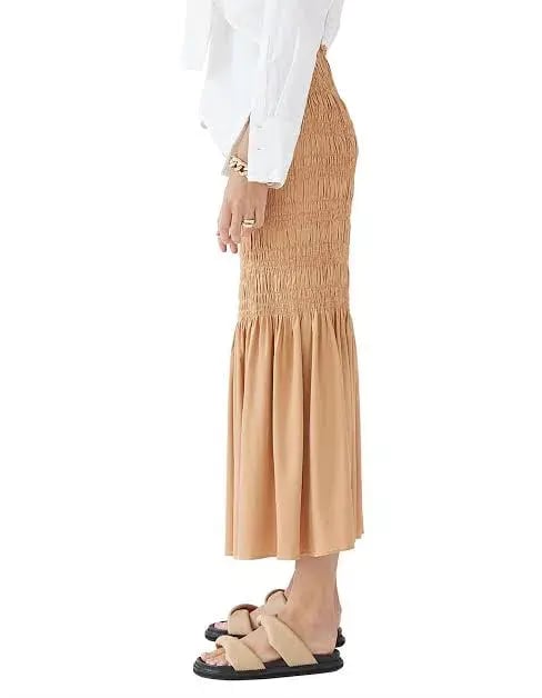 Sovere Trilogy Maxi Skirt Gold Apricot Size AU 8 photo 3