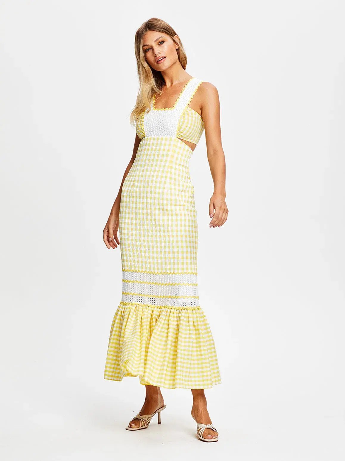Alice McCall Mango Wild Angels Midi Dress Yellow Print Size 12 photo 2
