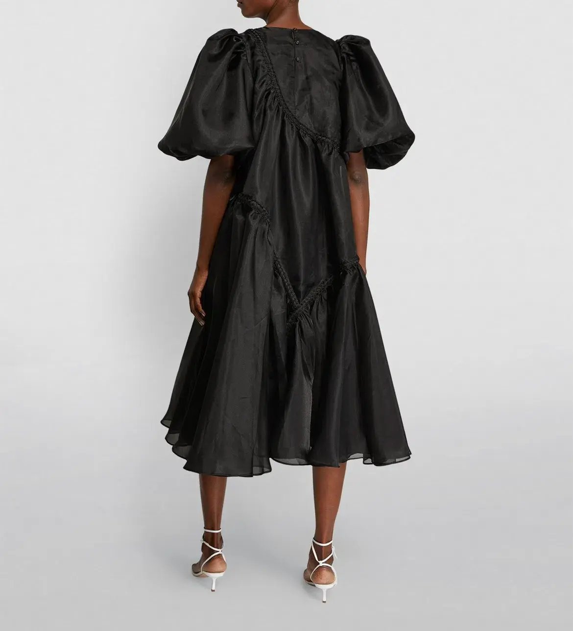 Aje Riviera Braided Midi Dress Black Size 6 photo 2