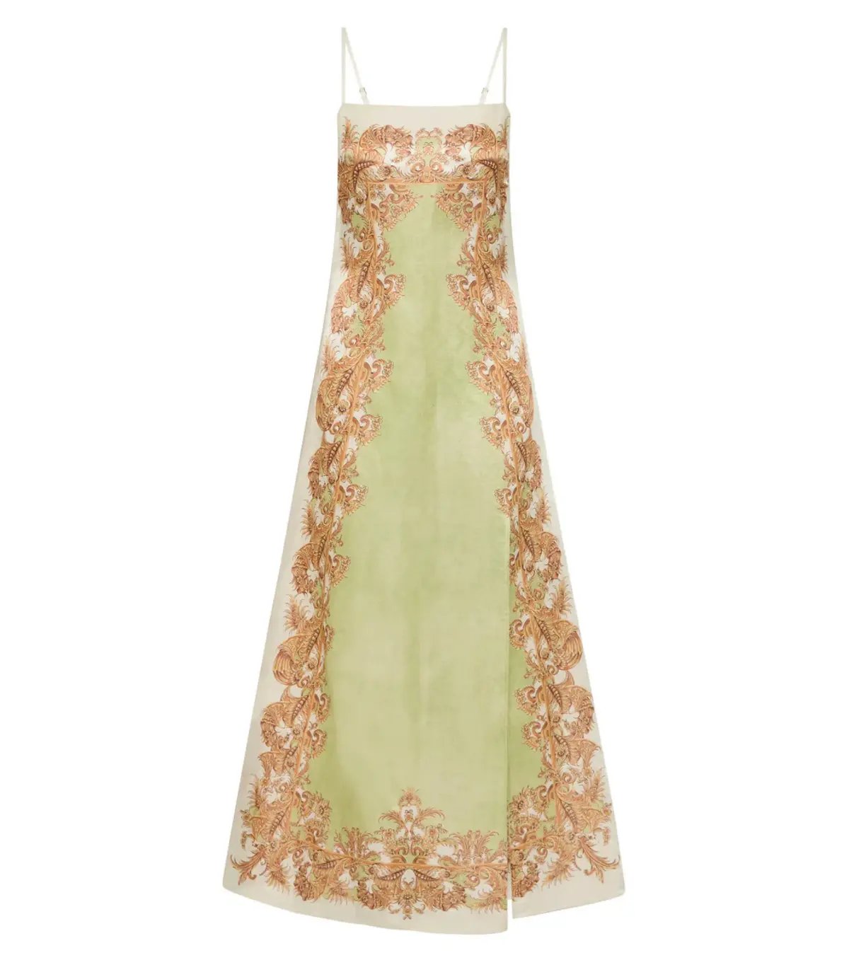 Antipodean Torrent Side Split Midi Dress Green Print Size AU 8 photo 4