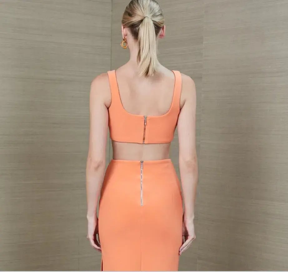 Bec & Bridge Clover Crop Top Nectarine Size AU 10 photo 3