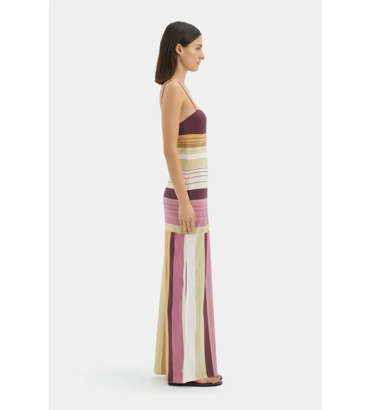 Sir The Label Fontana Slip Maxi Dress in Elisa Stripe Size 10 photo 2