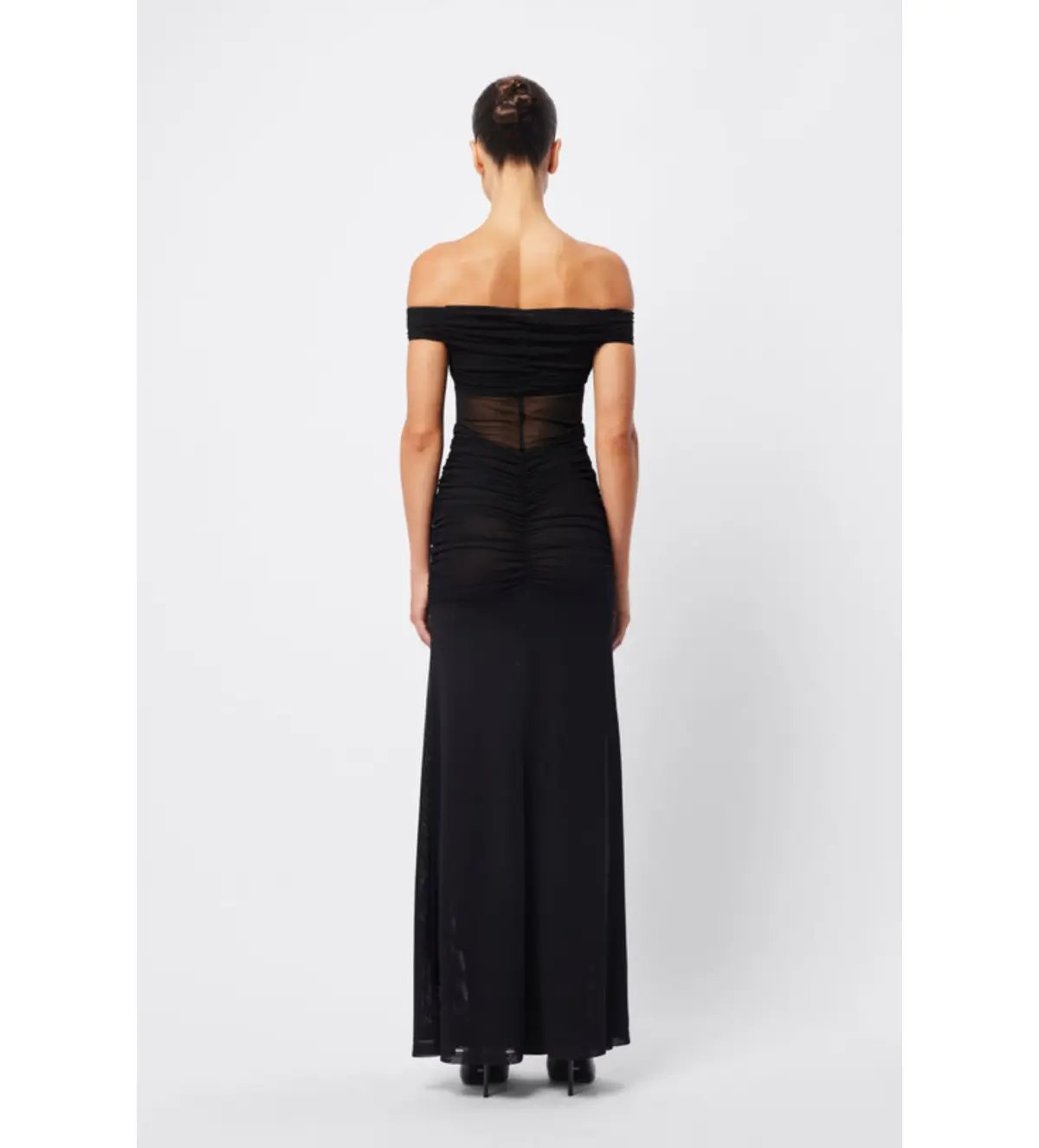 Mossman Rebound Off Shoulder Maxi Dress Black Size 10 photo 3