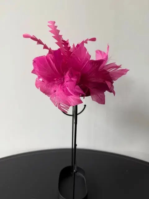 Gregory Ladner Headpiece with Feather Embellishment Pink One Size photo 3