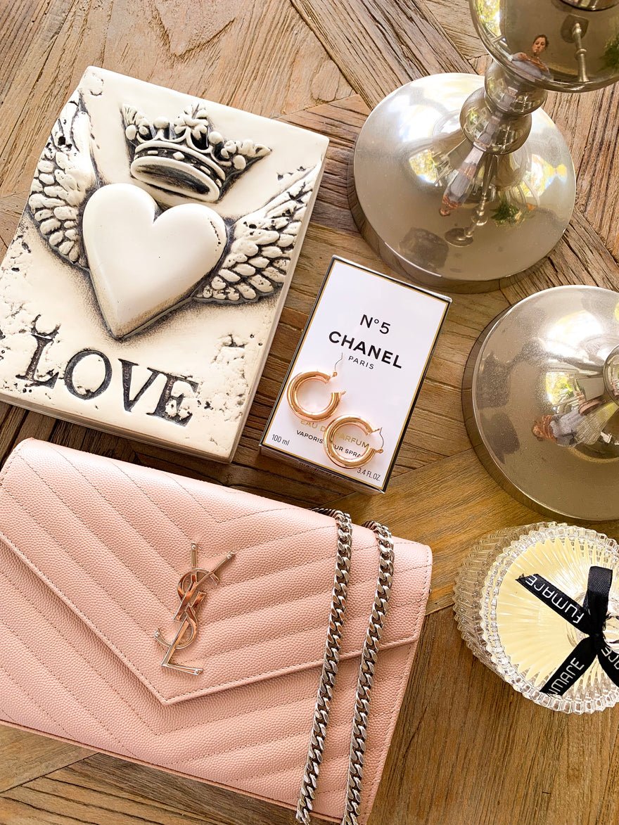 Saint Laurent Monogram Blush Chain Wallet photo 3
