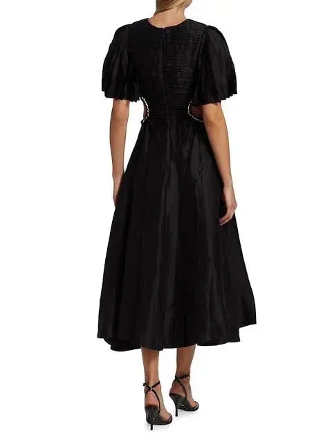 Aje Monica Chainlink Midi Dress Black Size 8 / M photo 2