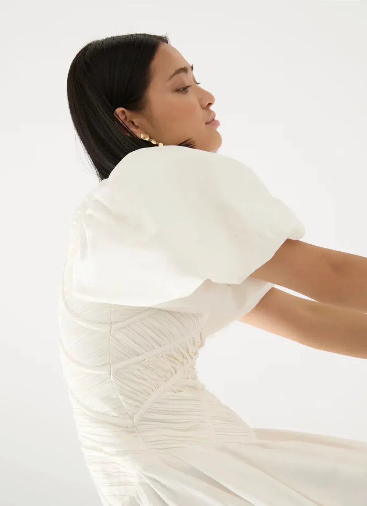 Aje Dawn Drawstring Mini hens Dress in white Ivory Size S / AU 8 photo 3