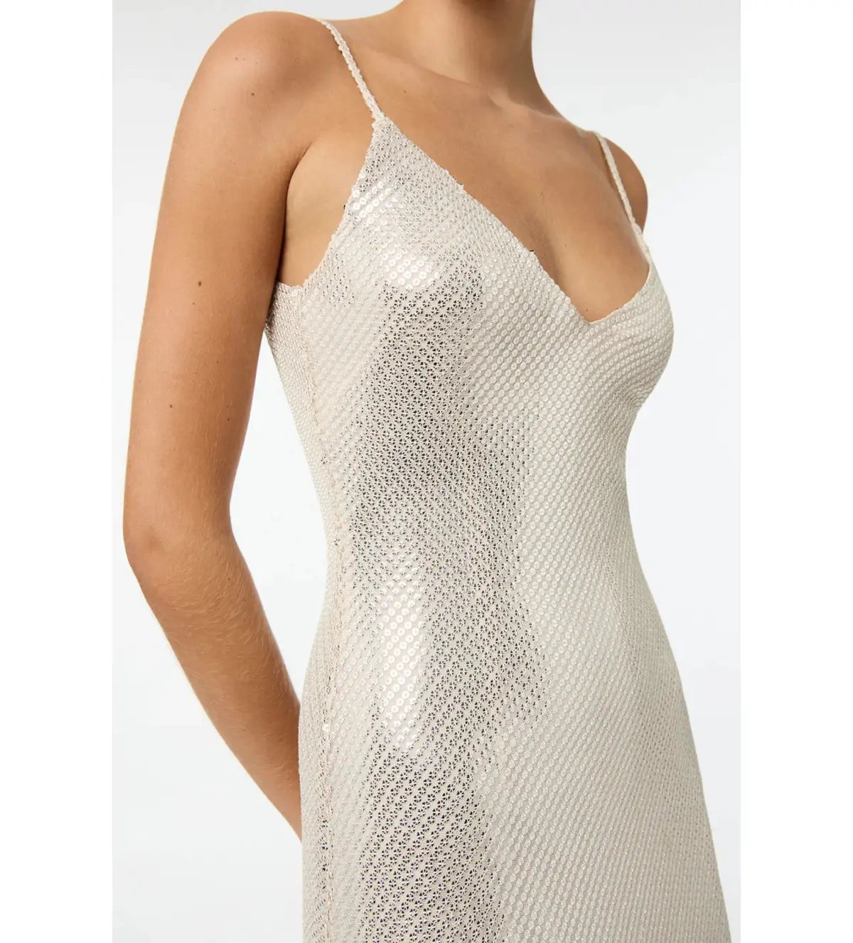 Manning Cartell High Voltage Slip Dress in Silver Sequin Size S / AU 8 photo 4
