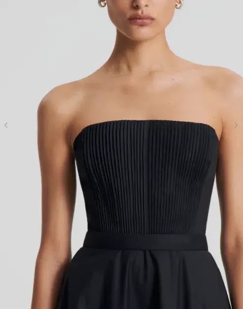 Scanlan Theodore Parachute Bustier Midi Dress Black Size 10 photo 4
