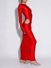 Effie Kats Meika Gown Cherry Red Size AU 10 photo 2