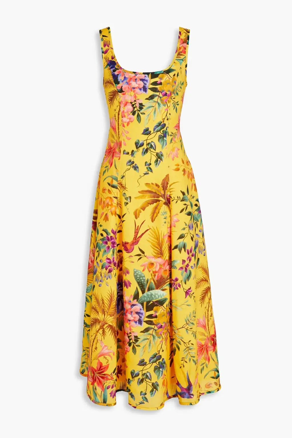 Zimmermann Tropicana Cut Out Midi Dress Yellow Size 1 / AU 10 photo 3