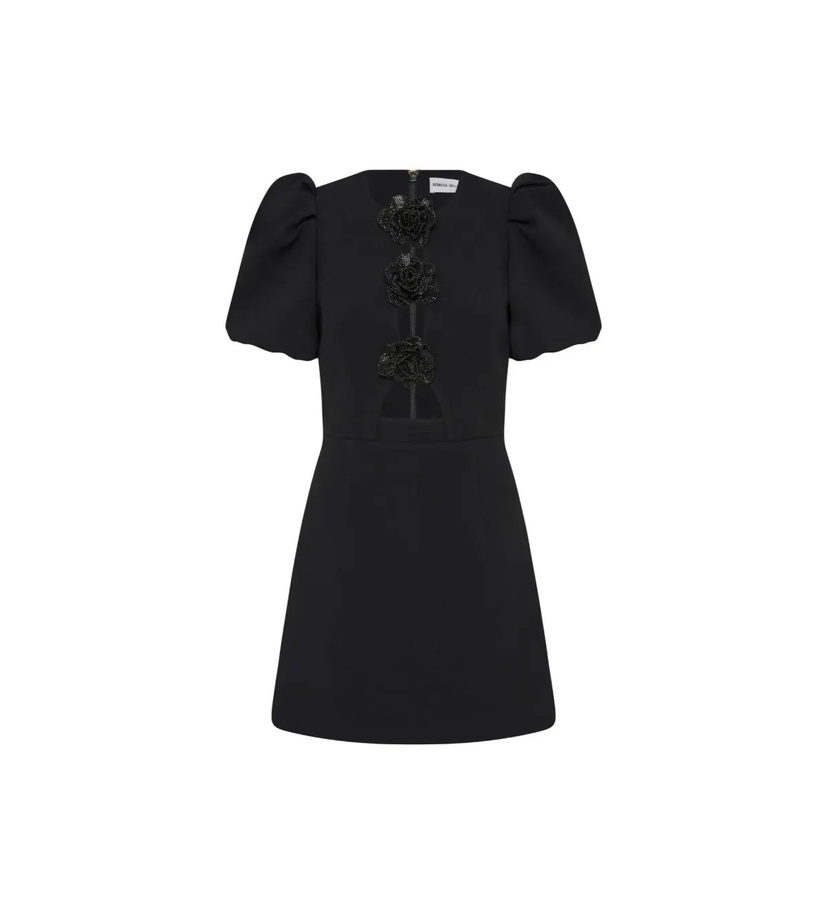 Rebecca Vallance Aubree Flower  Mini Dress Black Size 6 photo 4