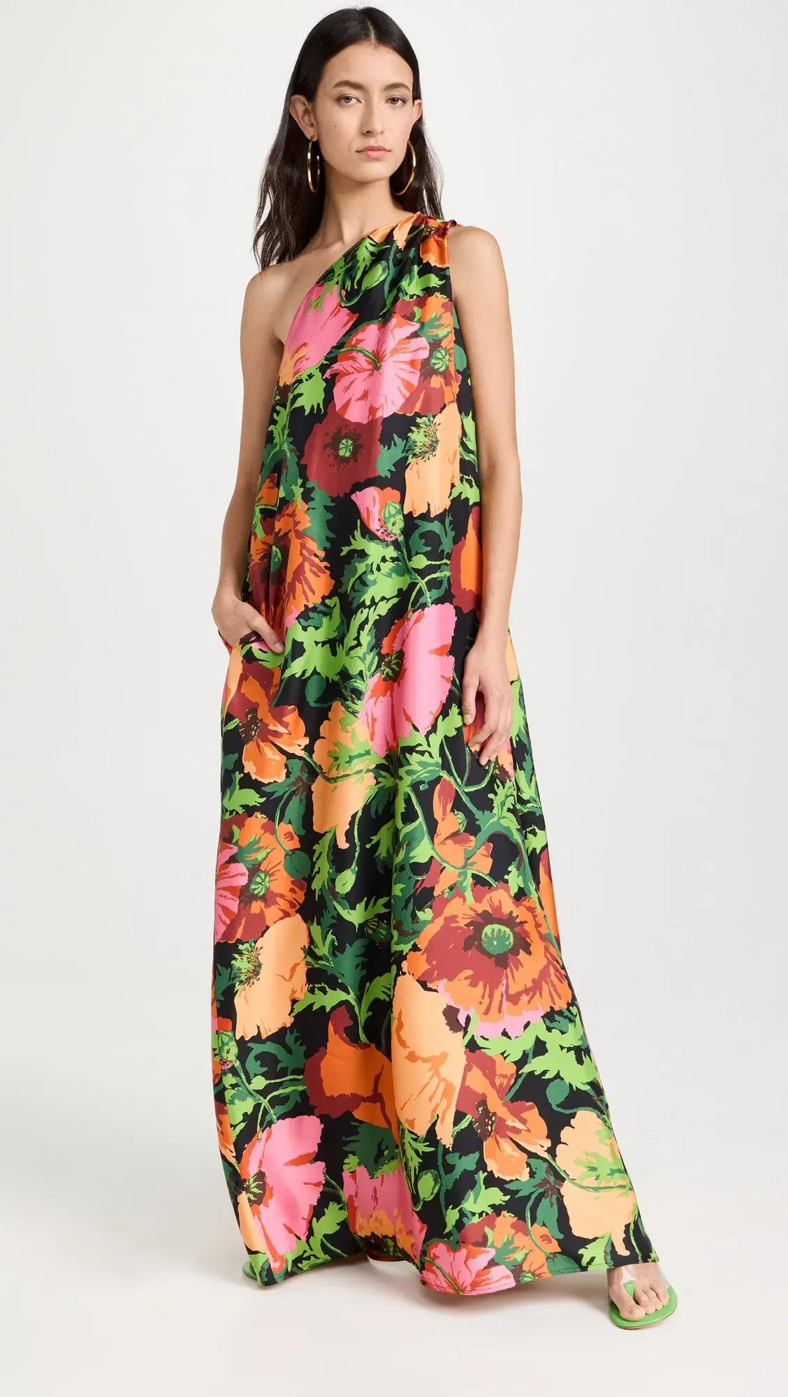 La Double J Roy Wonderland One Shoulder Dress Floral Size 8 photo 4