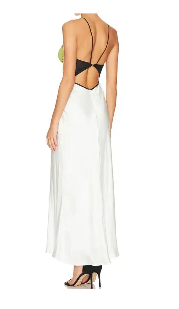 Bec & Bridge Carmen Maxi Dress Ivory/Pistachio Size 12 photo 2