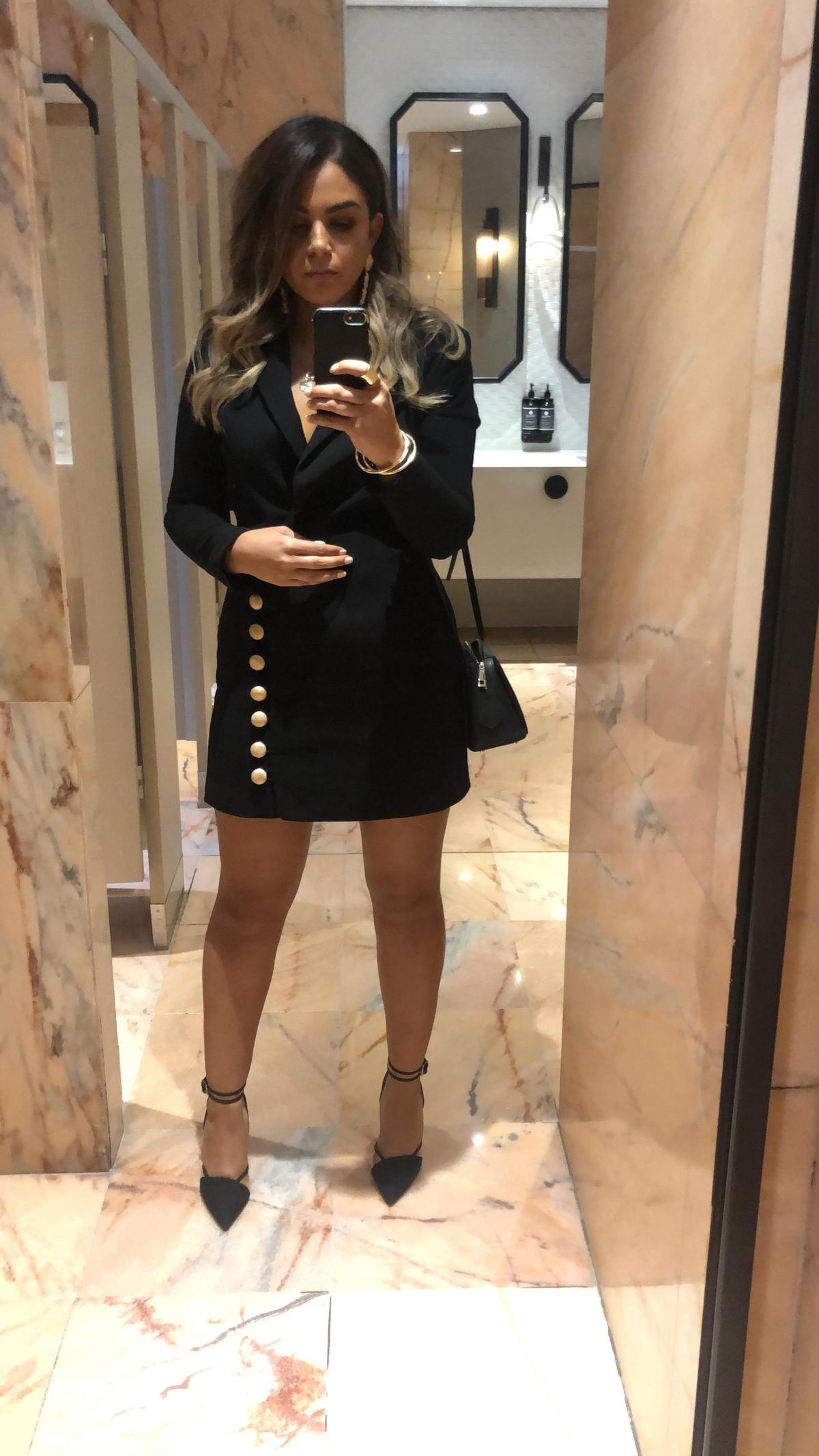 Misha Molly Blazer Dress Black Size 10 photo 3