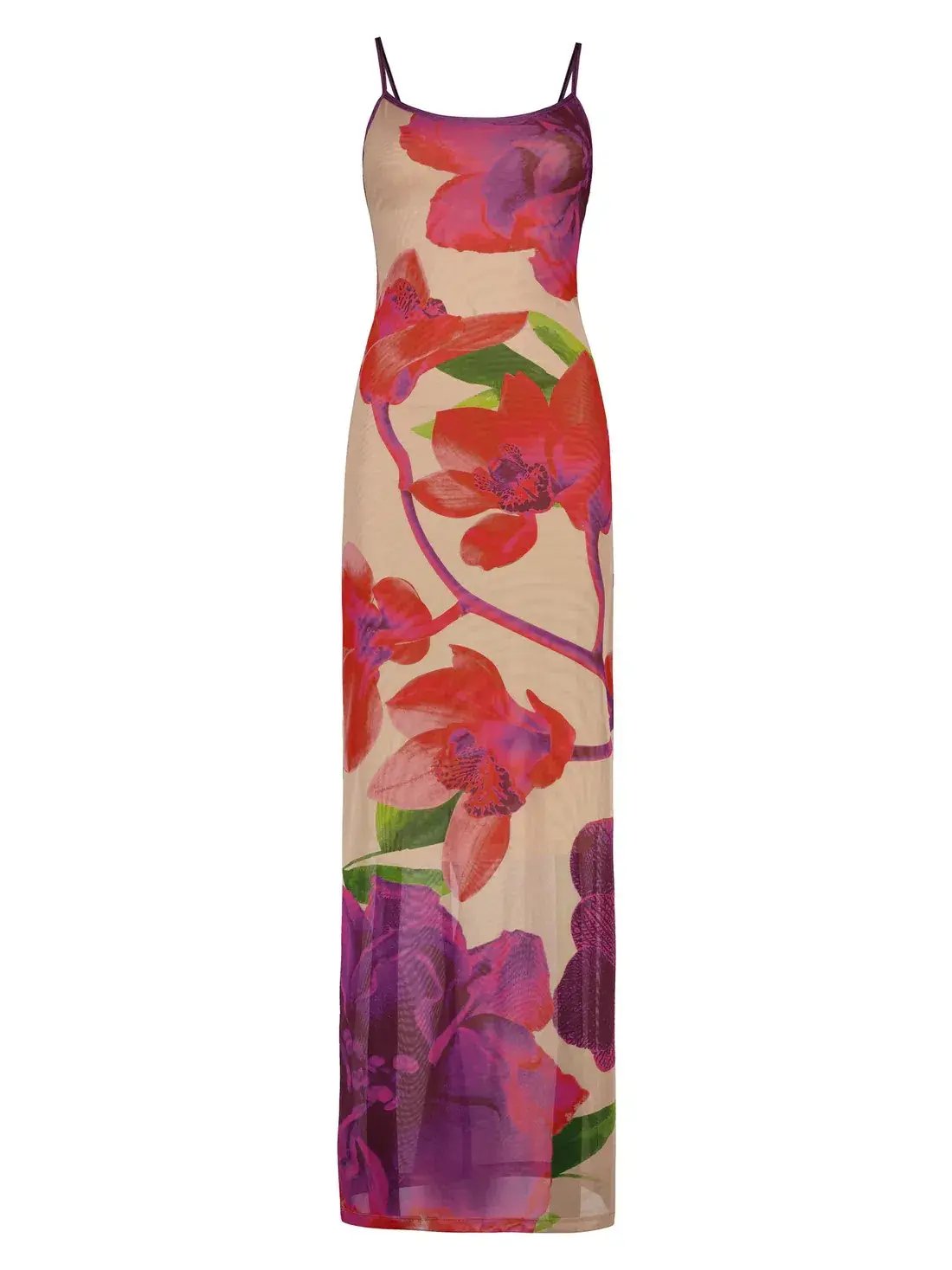 With Harper Lu Slip Dress Mesh Fuchsia Bloom Size XS/AU 6 photo 4