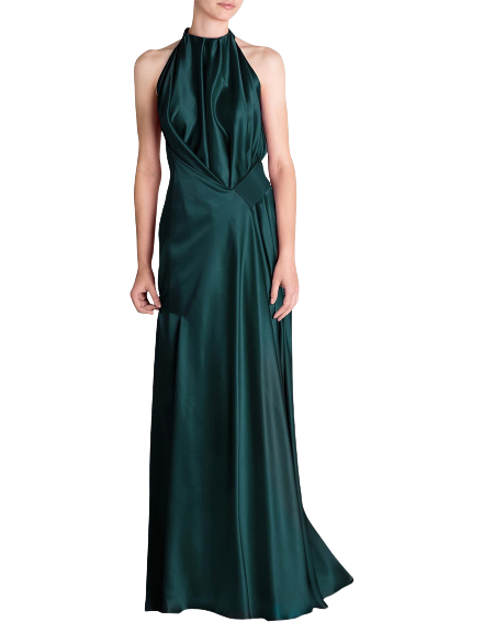 PETROL SILK ISABELLA GOWN by Bianca Spender photo 2