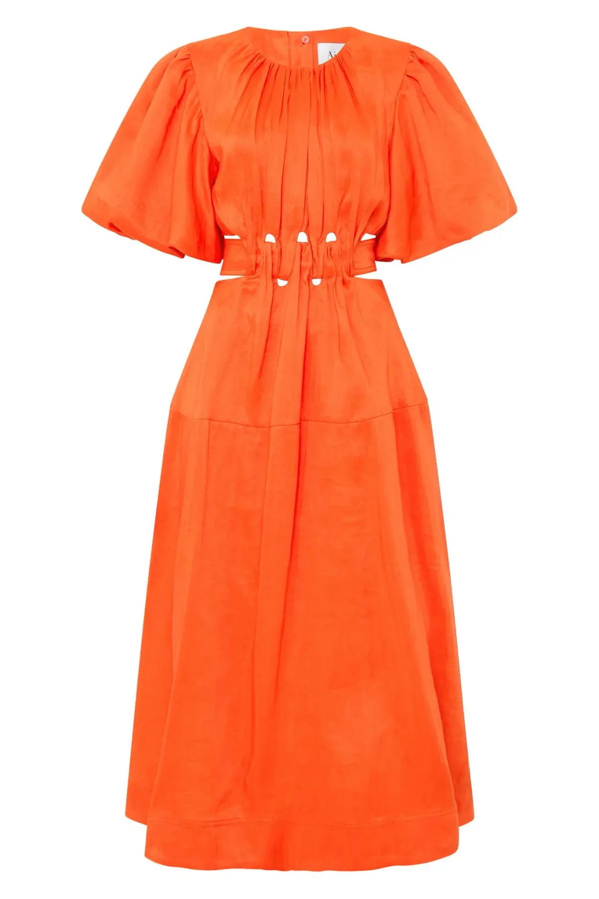 AJE Cosette Tie Back Midi Dress Orange Size 8 photo 4