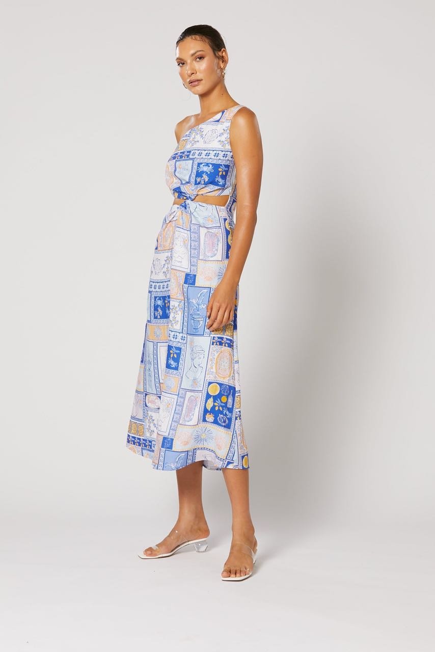 WINONA AMALFI ONE SHOULDER DRESS - MULTI photo 4
