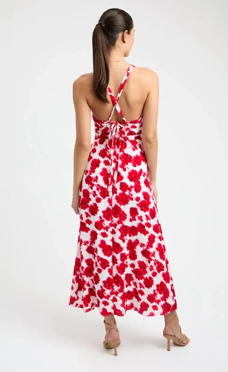 Kookai Bonita Vee Dress Red Floral Size XS / AU 6 photo 3