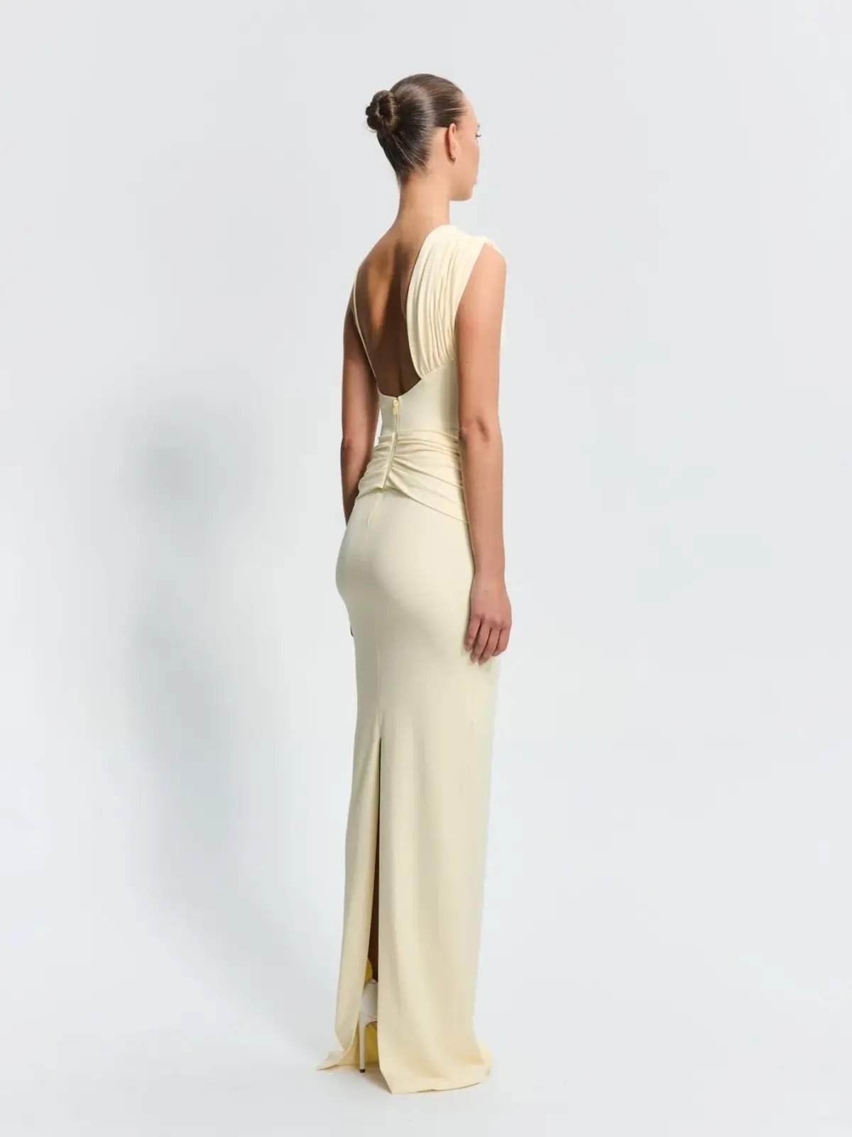 Effie Kats Greer Gown Lemon Size M/AU 10 photo 2
