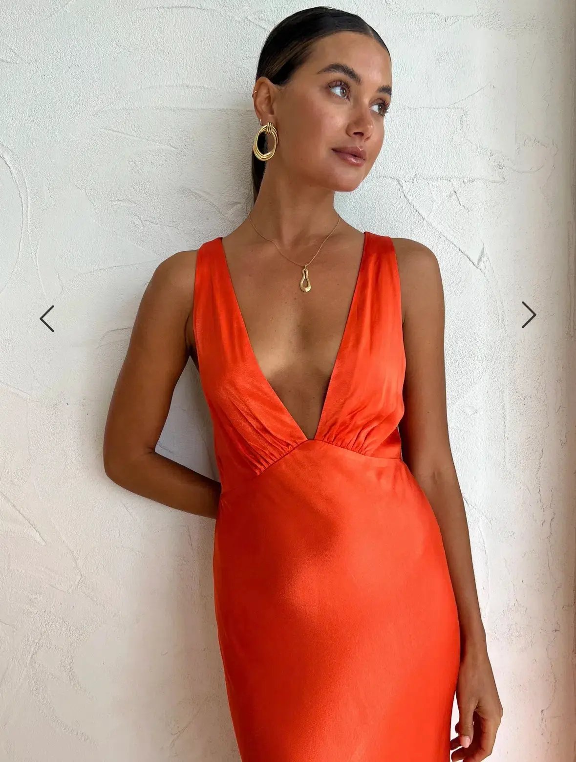 Shona Joy Milo Plunged Cross Back Midi Dress Red Size 10 photo 2