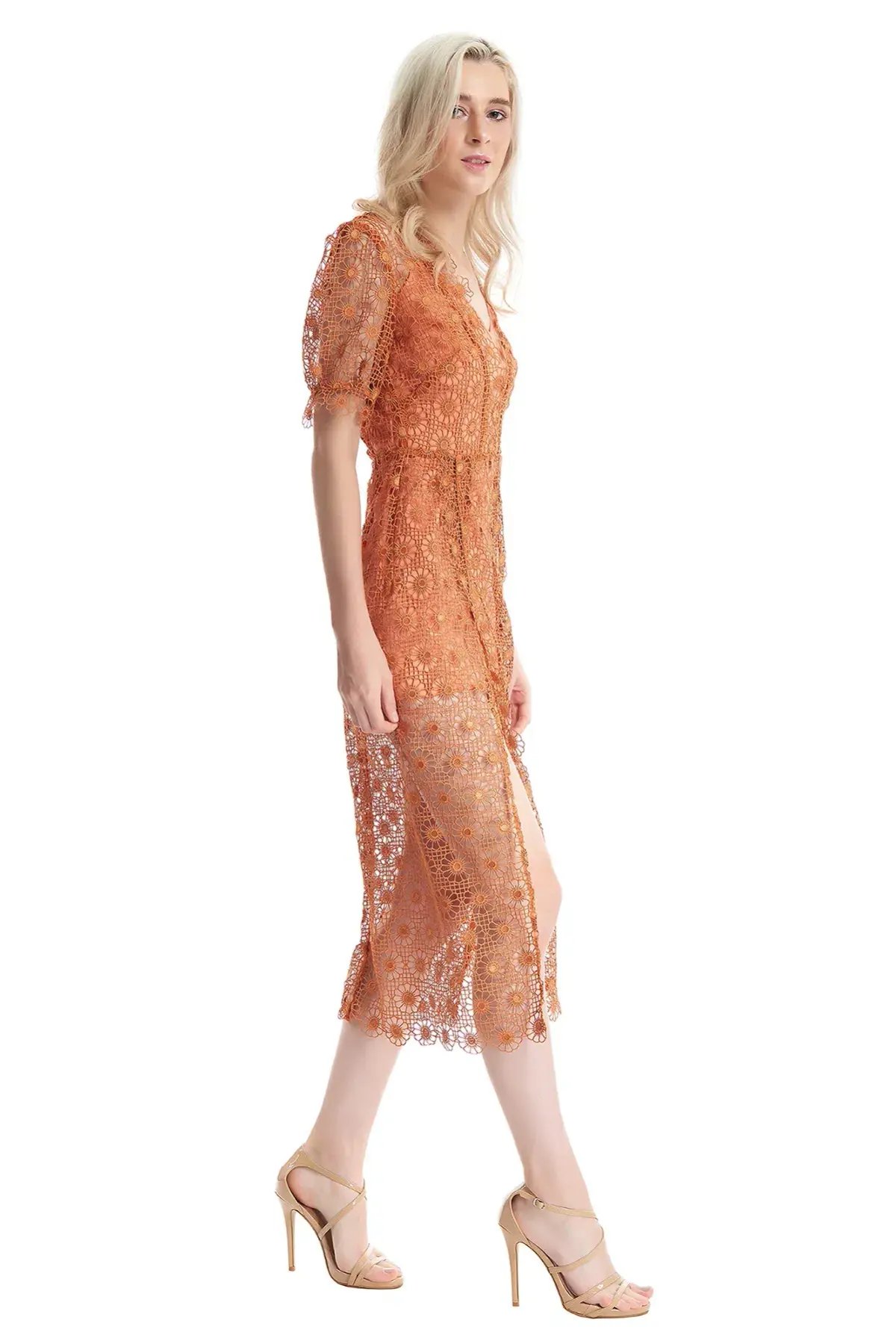 Alice McCall Californian Dream Midi Dress Orange Size 8 photo 2