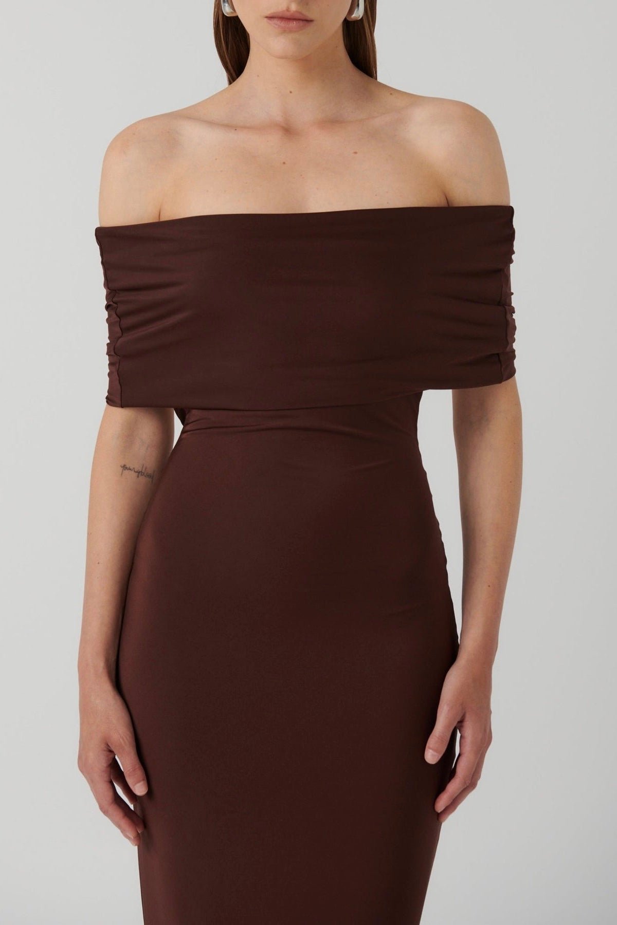 EFFIE KATS VIELA GOWN - COFFEE photo 5