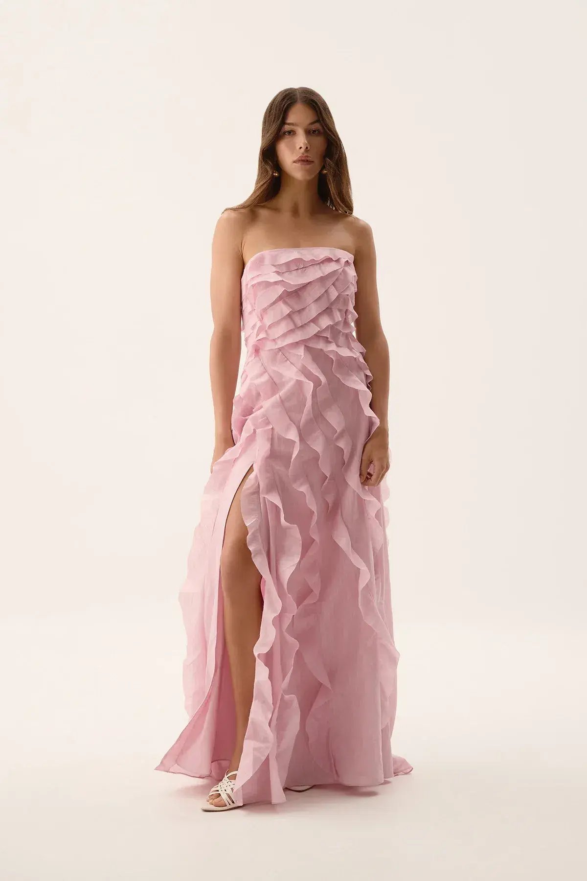 Aje Allairie Gown Size Maxi Pink AU 10 photo 4