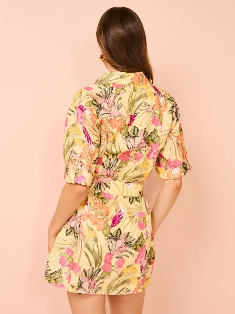 Significant Other Lark Mini Dress Honey Botanical Size AU 8 photo 2