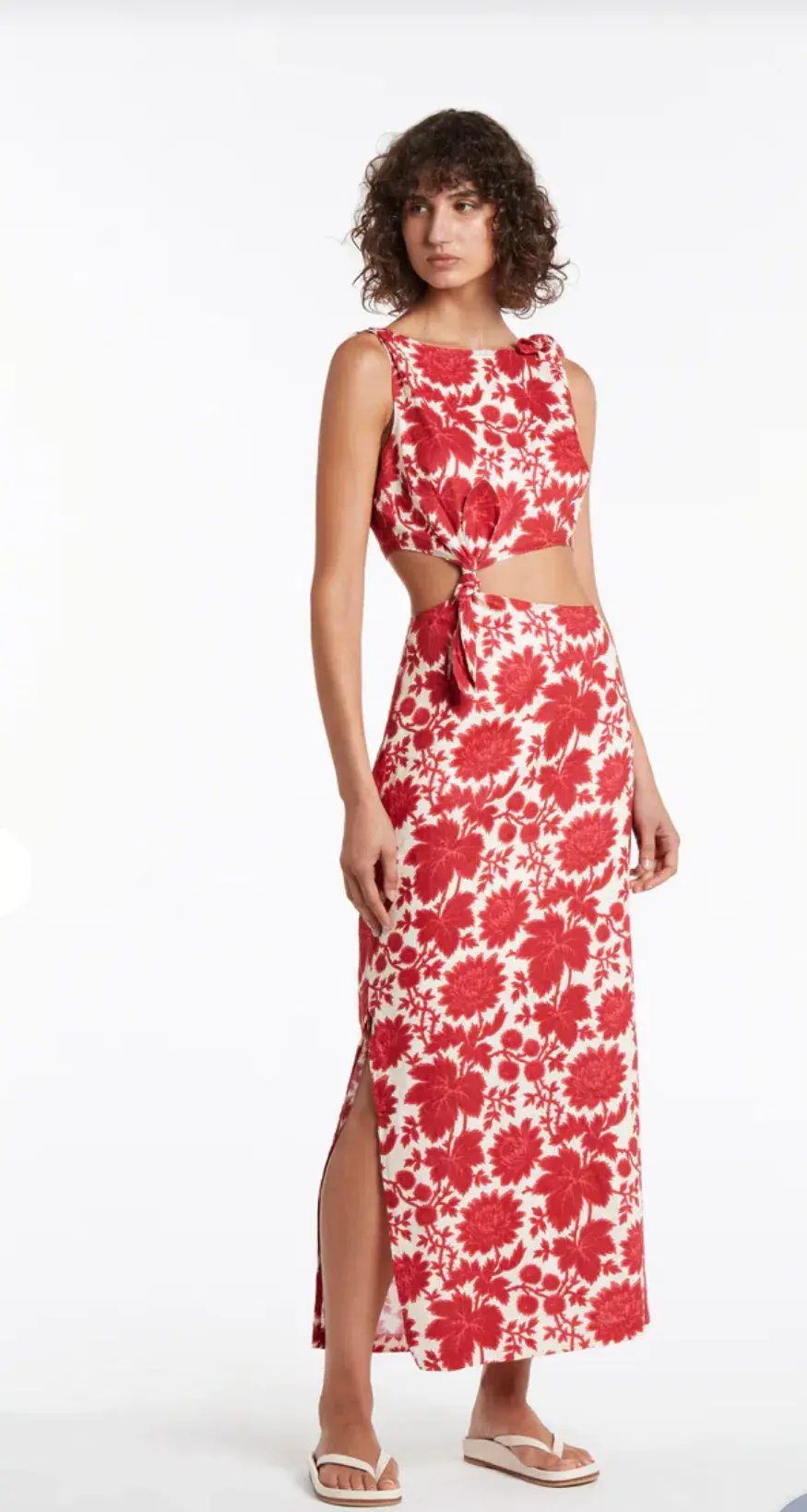 Sir the Label Cinta Knot Midi Dress Valentina Floral Print Size 6 photo 2