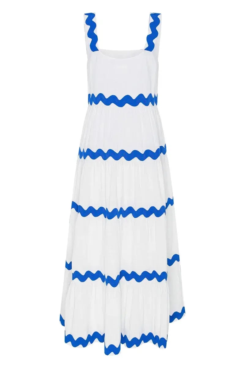 Mister ZimiSierra Maxi Dress In White Ric Rac Size AU 16 photo 4