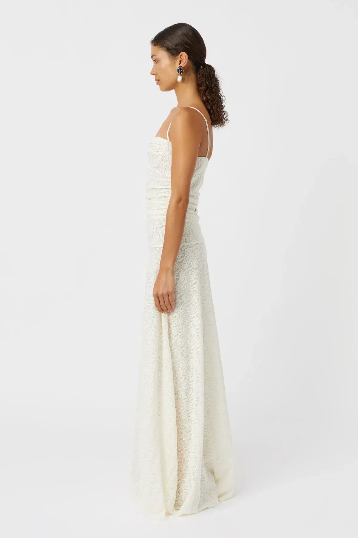 Camilla & Marc Camille Lace Maxi Dress Cream Size 8 photo 3