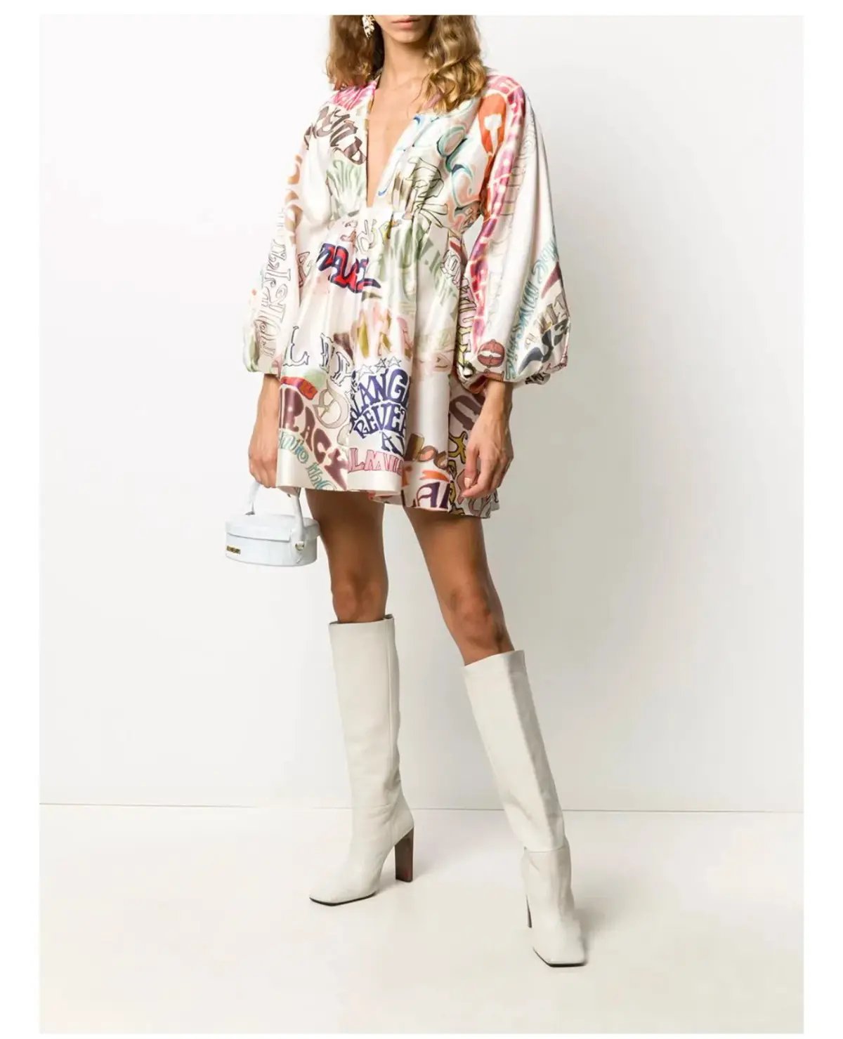 Zimmermann The Ladybeetle Word Mini Dress in Word Print Size 2/Au 12 photo 2