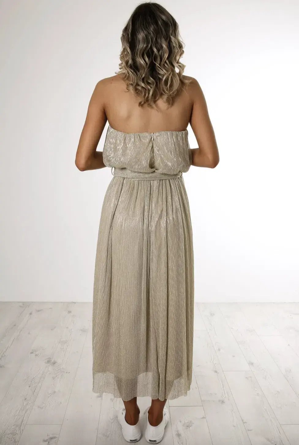 Misha Francesca Strapless Dress Gold Size 8 photo 2