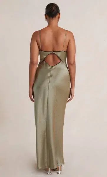 Bec & Bridge Hazel Maxi Dress Sage Green Size 6 photo 3
