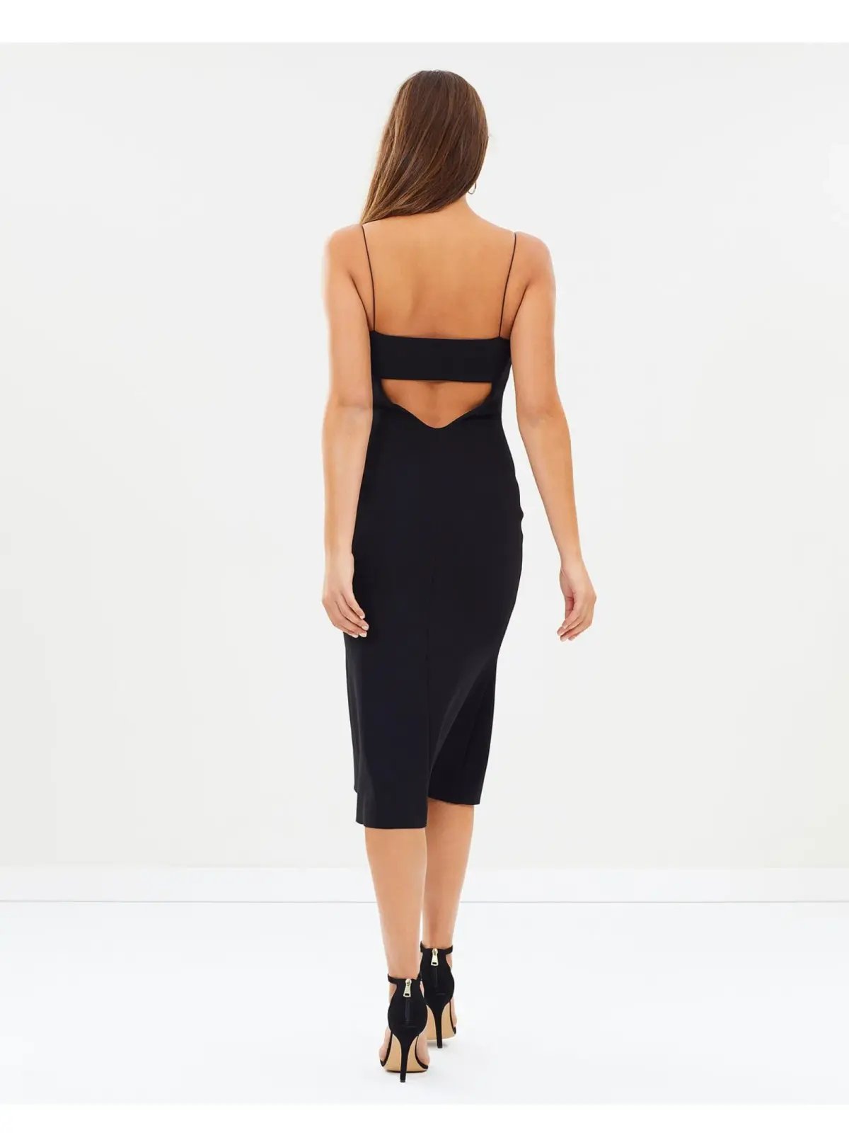 Bec & Bridge Te Amo Scoop Midi Dress Black Size AU 8 photo 3