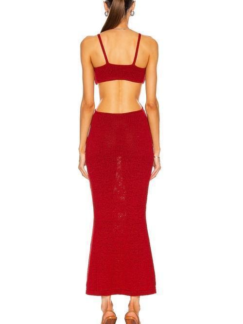 Cult Gaia Serita Dress Red Size 8 photo 2