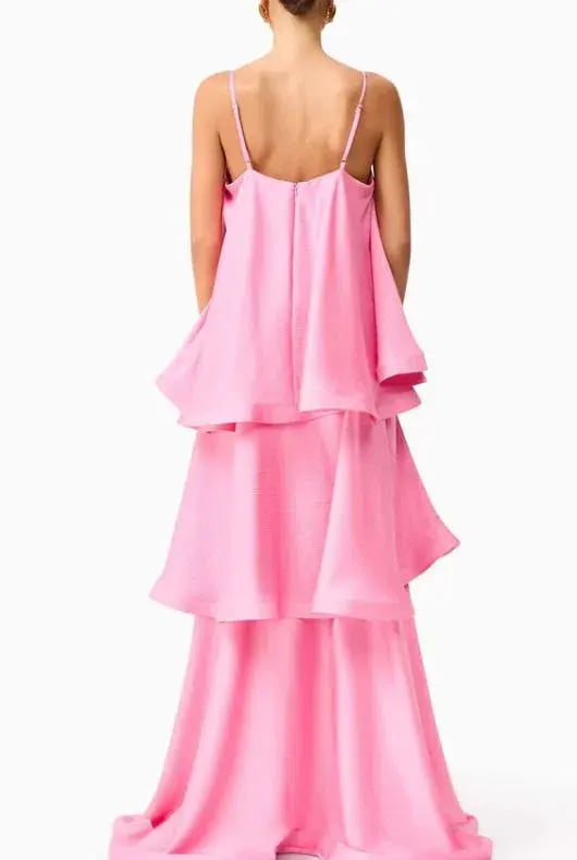 Elliatt Tilly Tiered Maxi Dress in Pink Size M / AU10 photo 2