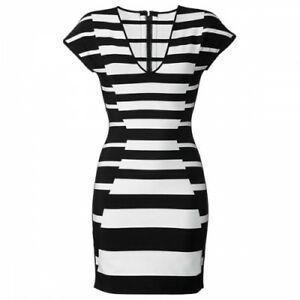 Herve Leger Bandage Dress Black/White Size 6 photo 3