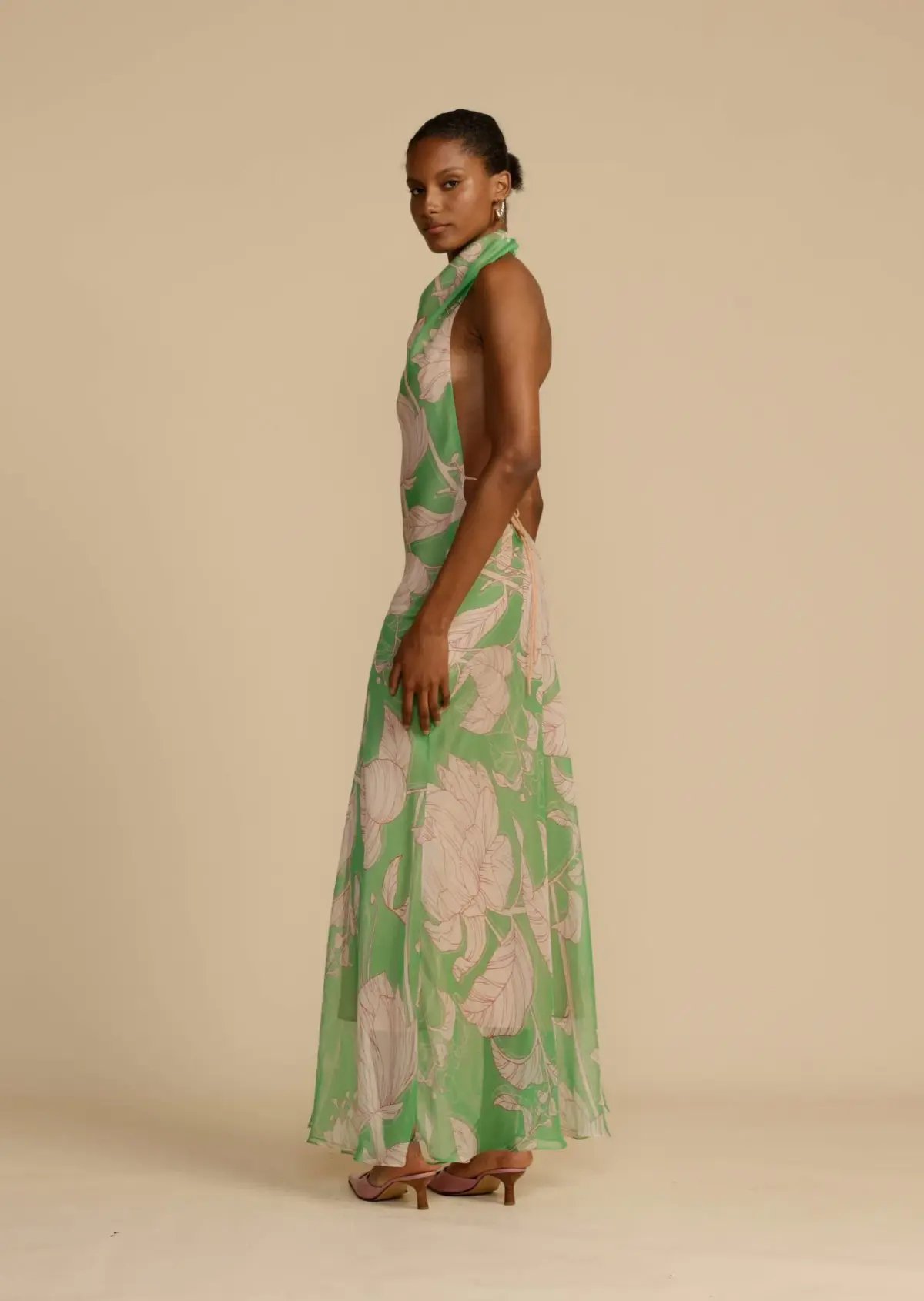 Arcina Ori Josefine Dress Green Floral Size 8 photo 2
