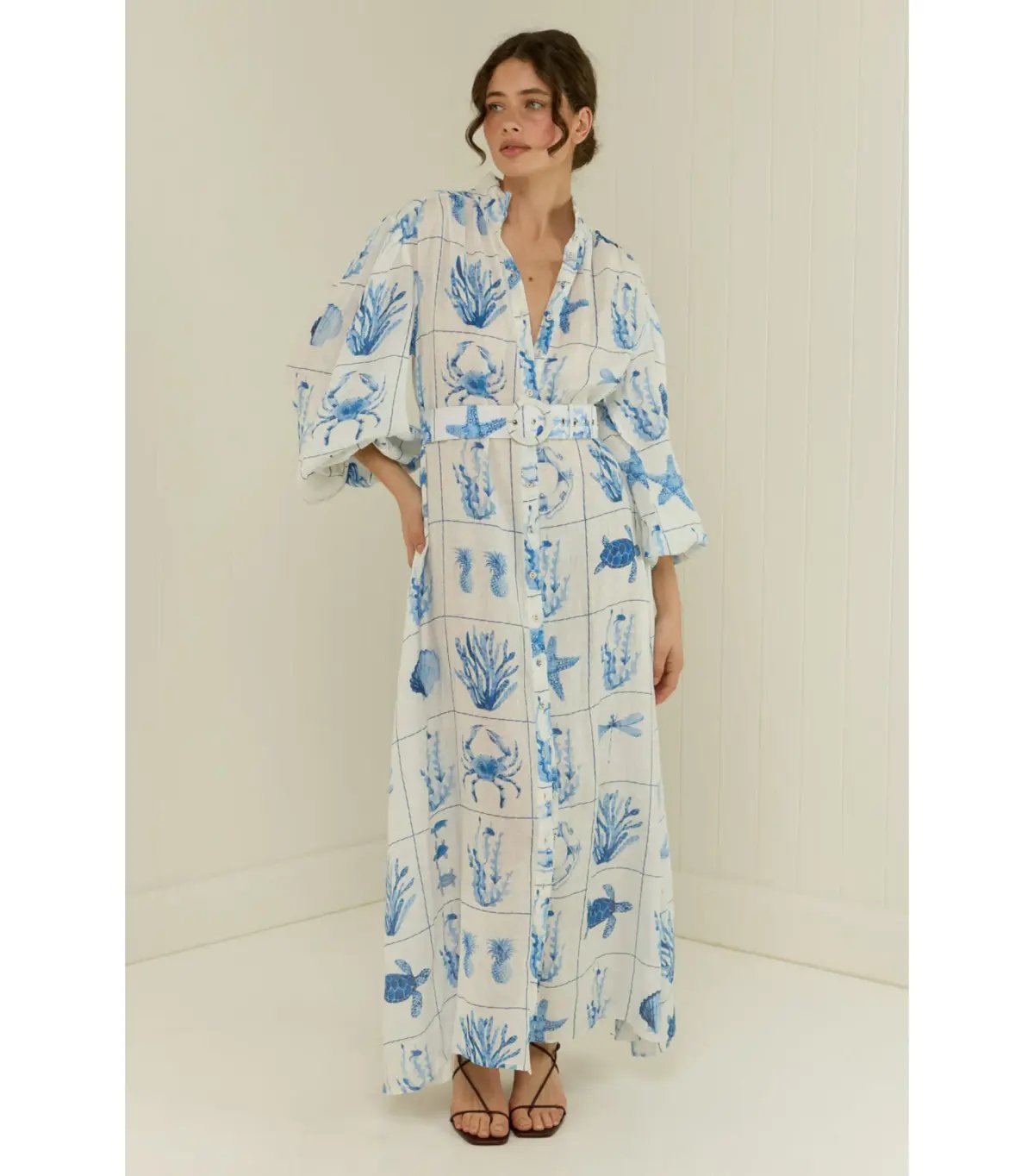 Palm Noosa Noddy Dress Chalkies Tile Size AU 14 photo 2