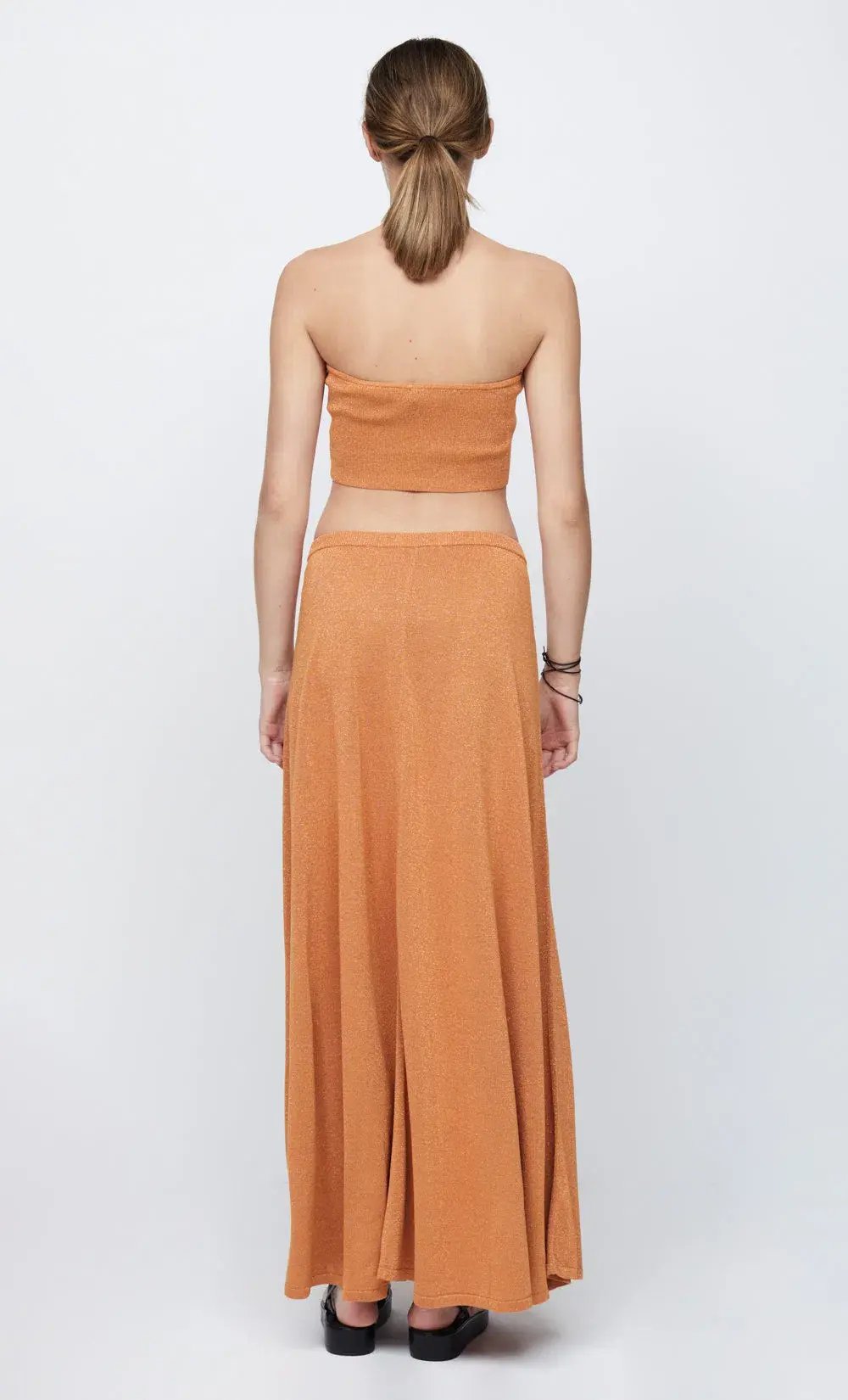 Bec & Bridge Indya Knit Bandeau  and Knit Maxi Skirt Set Rust Size 6 / XS photo 3