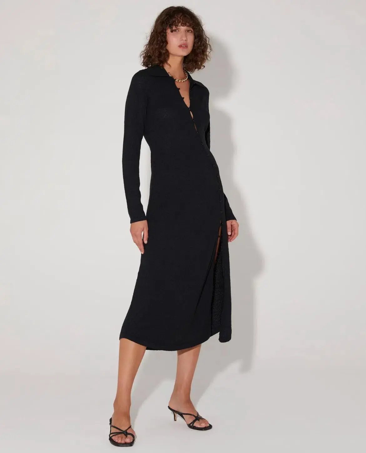 Hansen & Gretel Chandler Knit Midi Dress Black Size XS / Au 6 photo 4
